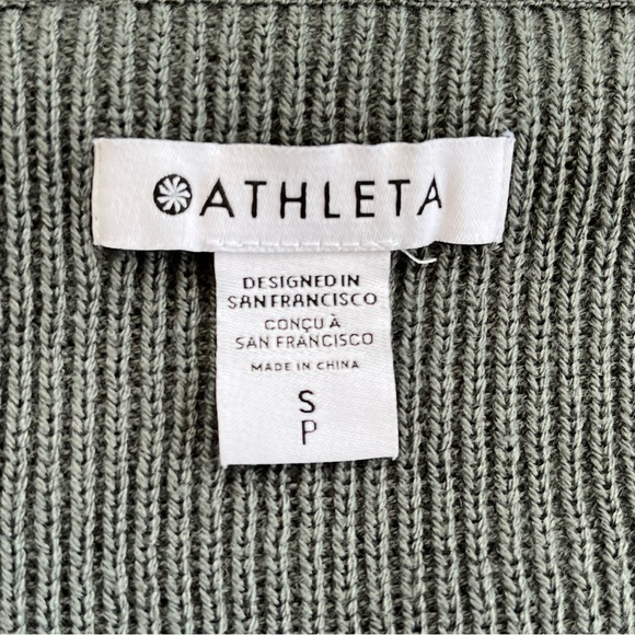 Athleta size S grey knitted v neck sweater in great condition - Picture 5 of 6